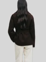 Gina Tricot High Neck Short Brown Jacket