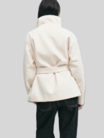 Gina Tricot High Neck Short White Jacket