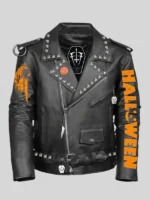 Halloween Black Motorcycle Leather Jacket
