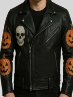 Halloween If You VE Got It Haunt It Ghost Black Leather Jacket