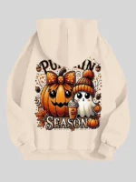 Halloween Pumpkin Season Hoodie Beige