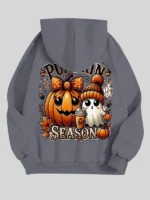 Halloween Pumpkin Season Hoodie Grey