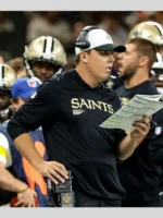 Kellen Moore Saint Sideline Long Sleeve Black Hoodie T-Shirt