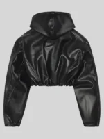 Kylie Jenner Hooded Leather Jacket