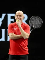 Laver Cup 2025 Andre Agassi Red T-Shirt