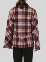 Loewe Plaid Jacket with flounce Sleeve women