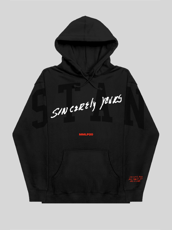 MMLP20 Eminem Sincerely Yours Hoodie Black MMLP20 Eminem Sincerely Yours Hoodie Black