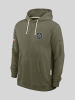 Men's Dallas Cowboys Nike Olive 2025 Salute to Service Sideline Standard Issue Dri-FIT Hoodie