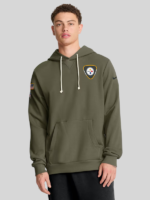 Men's Pittsburgh Steelers Nike Olive 2025 Salute to Service Sideline Standard Issue Dri-FIT Hoodie