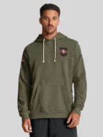 Men's San Francisco 49ers Nike Olive 2025 Salute to Service Sideline Standard Issue Dri-FIT Hoodie