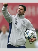 Mikel Arteta Arsenal FC Training White Jacket