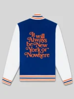 New York Mets New York or Nowhere x New Era Royal NYON x MLB Slogan Full Snap Varsity Jacket