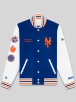 New York or Nowhere x New York Mets Varsity Jacket Blue