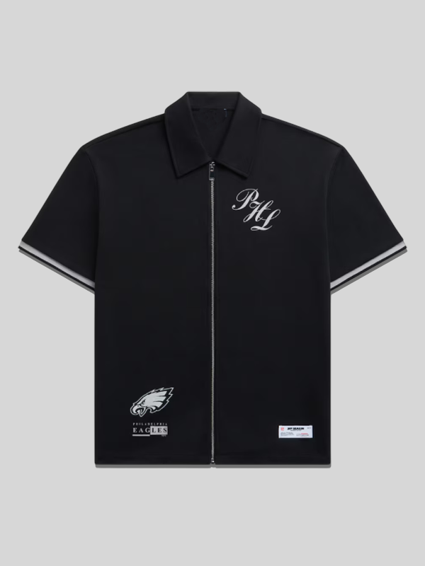 Off Season Philadelphia Eagles Zip-Up T-Shirt Off Season Philadelphia Eagles Zip-Up T-Shirt