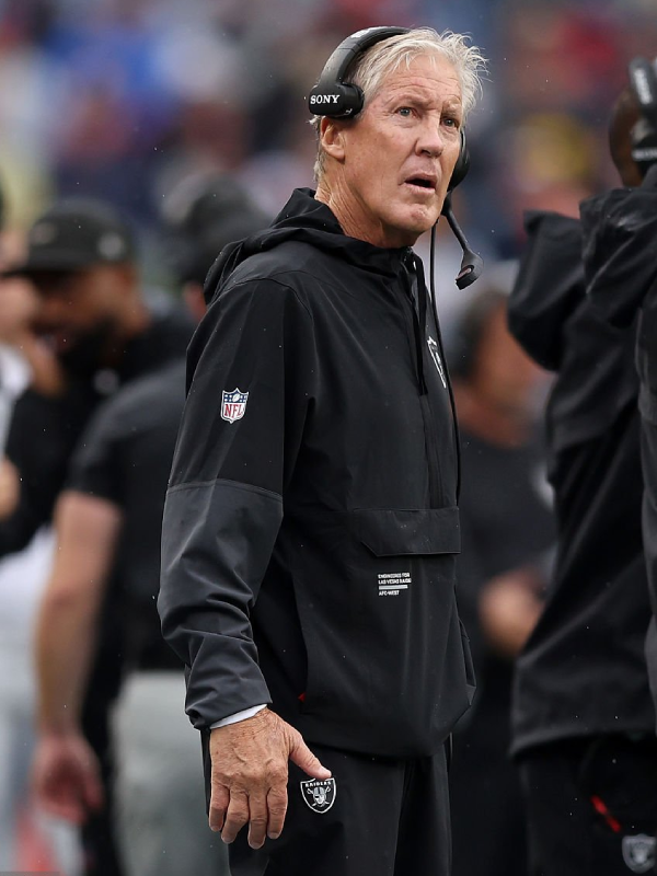 Pete Carroll Raiders Nike Anorak Jacket Black Pete Carroll Raiders Nike Anorak Jacket Black