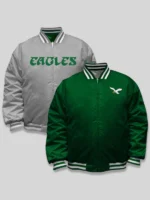 Philadelphia Eagles Grey Jacket Mitchell & Ness