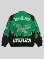 Philadelphia Eagles Racing Jacket Green