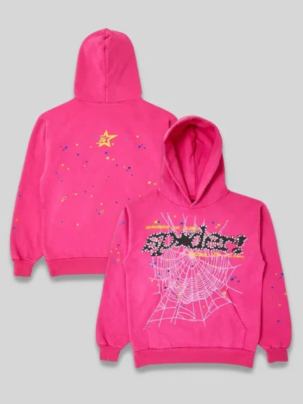 Pink sp5der v2 hoodie