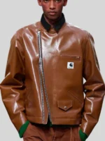 Sacai x Brown Leather jacket