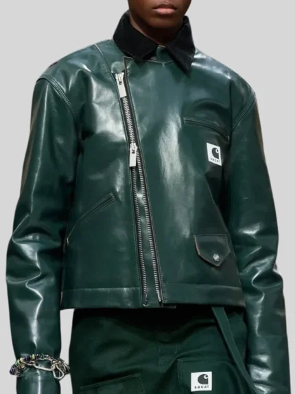 Sacai-x-Carhartt-Leather-Green