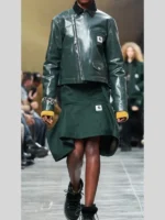 Sacai x Carhartt Leather Jacket Green