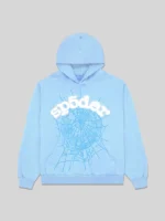 Sky Blue sp5der web hoodie