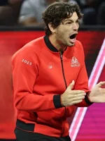 Taylor Fritz Laver Cup Red Bomber Jacket