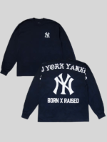 Yankees Mitchell & Ness Born X Raised Navy Blue Shirt