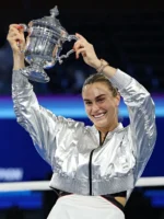 sabalenka nike silver jacket