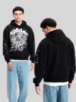 sp5der Hoodie black and white