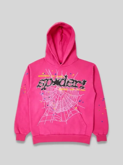 sp5der v2 Pink hoodie