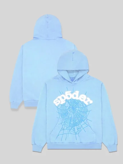 sp5der web hoodie Sky Blue
