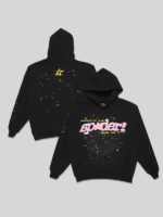 sp5der pink v2 Hoodie Black