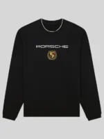 ALD x Porsche Embroidered Crewneck Sweatshirt In Black