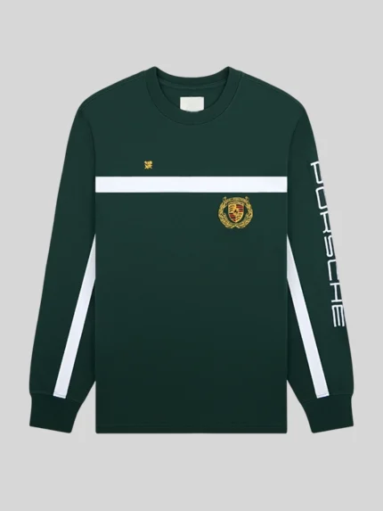 ALD x Porsche Long-Sleeve Apex Tee In Green