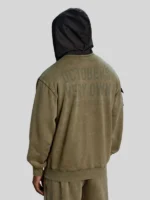 Alpha Industries x October's Very Own Garment Dye Green Hoodie