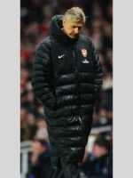 Arsene Wenger Long Black Puffer Coat