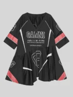 Black GANNI Taylor Swift Chiefs Oversized Mini Dress