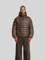 Brown More Money More Love SLIM PUFFA JACKET