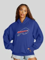 Buffalo Bills Never Stop Oversized Blue Hoodie