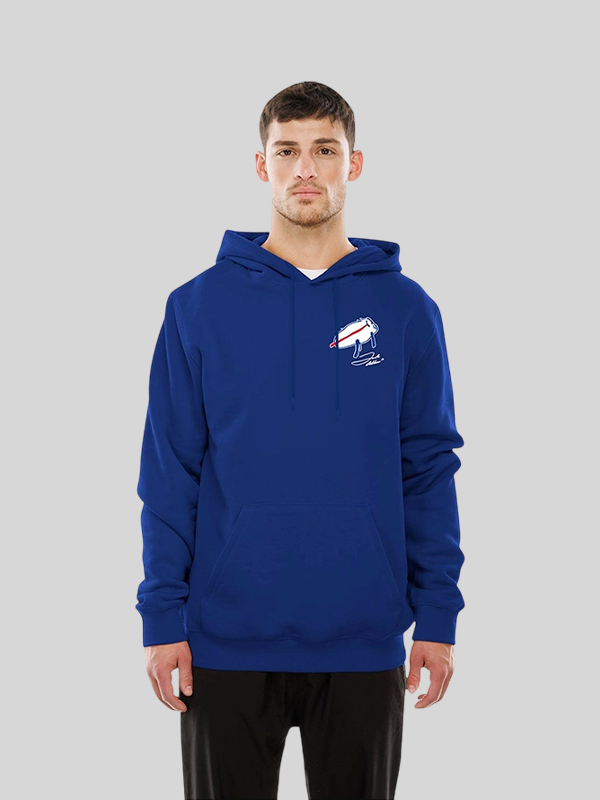 Buffalo Bills New Era Billustration Josh Allen Hoodie Buffalo Bills New Era Billustration Josh Allen Hoodie