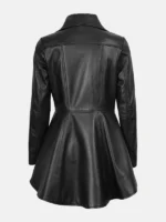 Clarissa Womens Peplum Leather Jacket