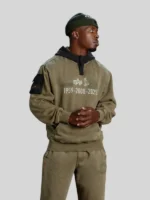 Drake OVO x Alpha Industries Garment Dye Sweatshirt Hoodie In Green