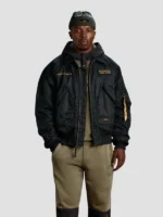 Drake's OVO x Alpha Industries CWU 45P Bomber Jacket In Black