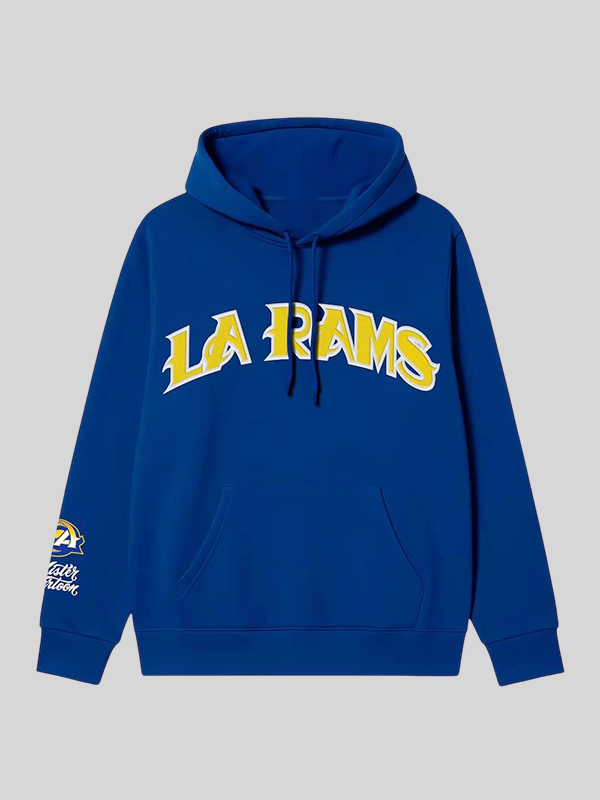 Mister Cartoon x Los Angeles Rams Graphic Hoodie Blue Mister Cartoon x Los Angeles Rams Graphic Hoodie Blue