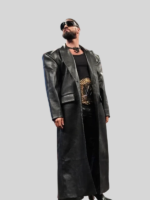 Monday Night RAW Black Leather Long Coat