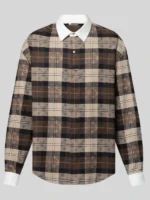 Monogram Flannel Long-Sleeved Polo Shirt