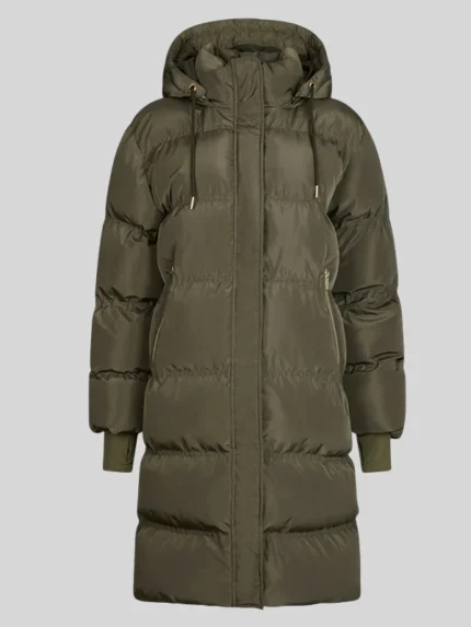 Neo Noir Lucette Puffer Jacket Coat In Green