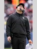 New Orleans Saints 2025 Coach Kellen Moore Black Jacket