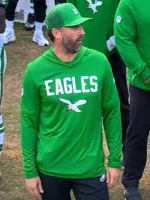 Philadelphia Eagles Nick Sirianni Kelly Green Long Sleeve Hoodie T-Shirt